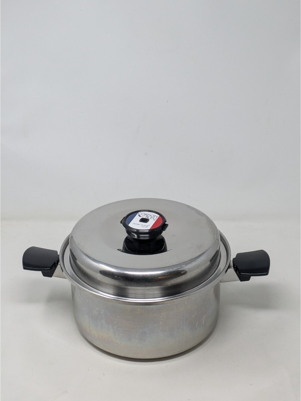 Cordon Bleu 6.5 Qt Stockpot 7-Ply Surgical T304 Stainless Dutch Oven Fry Pan Lid